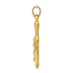 14K Reversible Crucifix Pendant