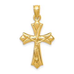 14K Reversible Crucifix Pendant