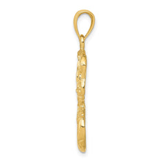 14k Swoosh Basketball and Net Pendant - 2