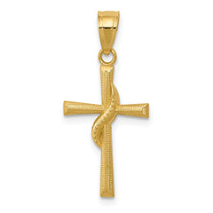 14k Polished Cross Pendant - 3