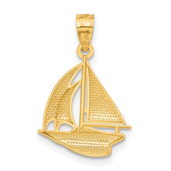 14k Sailboat Pendant