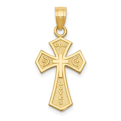 14k Reversible Passion Cross Pendant