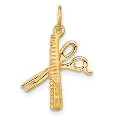 14k Comb and Scissors Charm