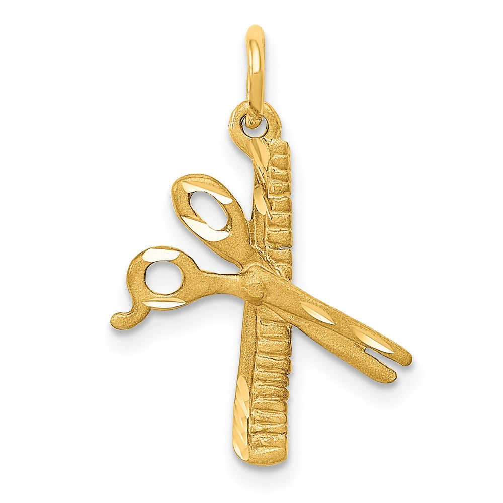 14k Comb and Scissors Charm - 2