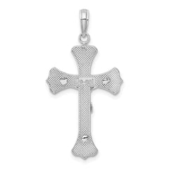 14K White Gold Crucifix Pendant - 3