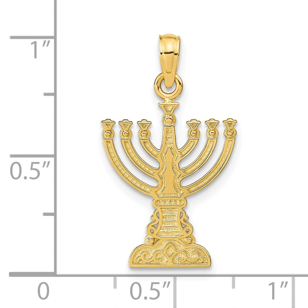 14k Menorah Pendant