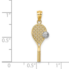 14K w/White Rhodium Tennis Pendant