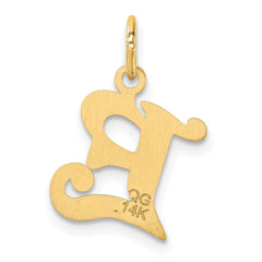 14K Diamond-cut Letter E Initial Charm