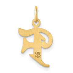 14K Diamond-cut Letter F Initial Charm