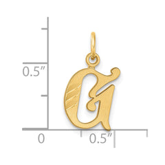 14K Diamond-cut Letter G Initial Charm