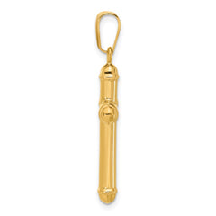 14K Polished Cross Pendant - 11