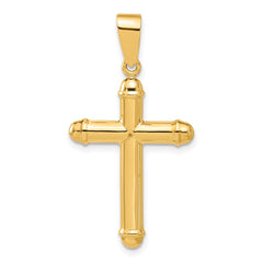 14K Polished Cross Pendant - 11
