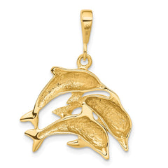14k Dolphin Charm - 4