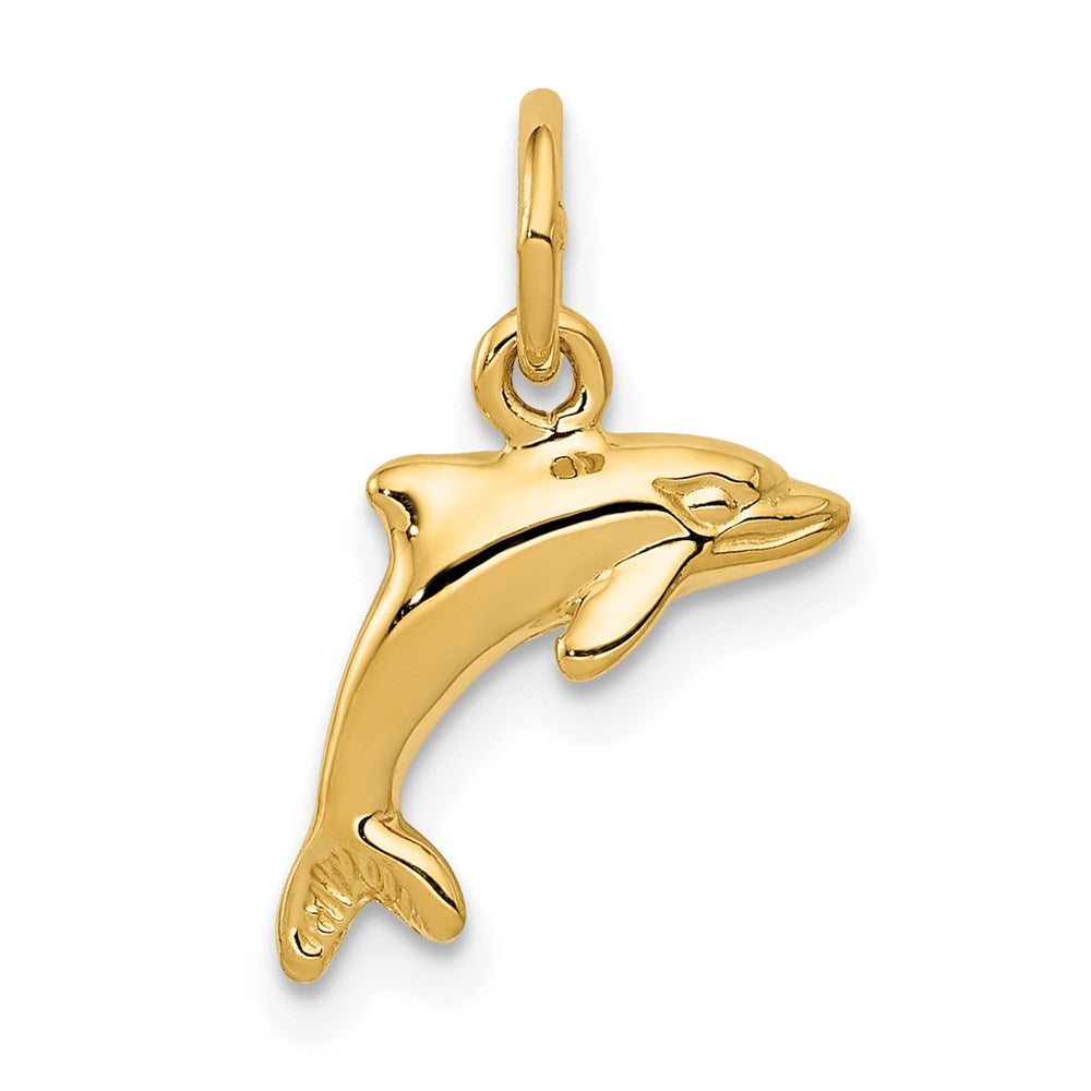 14k Dolphin Pendant - 2