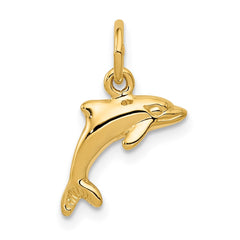 14k Dolphin Pendant - 2