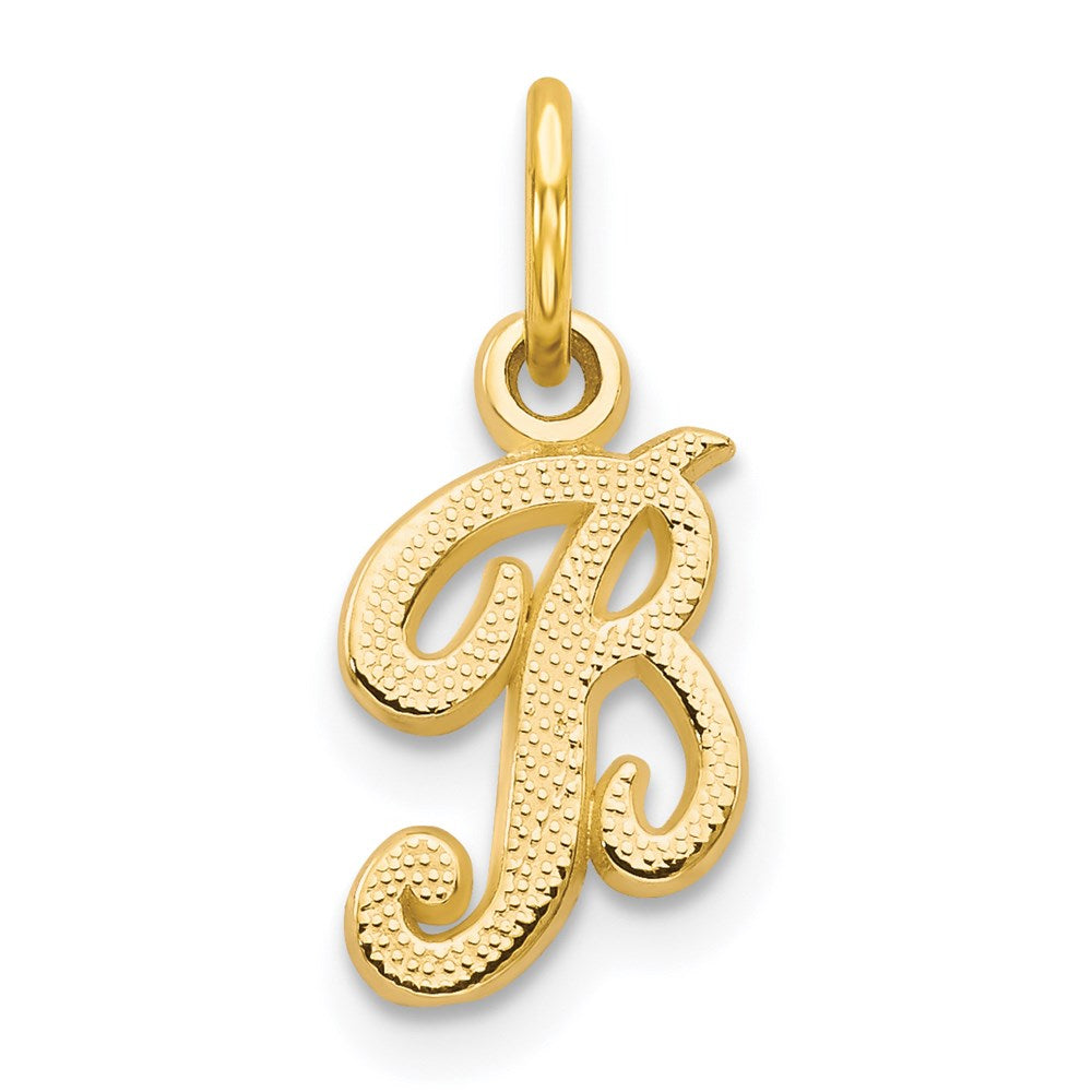 14KY Script Letter B Initial Charm - 2