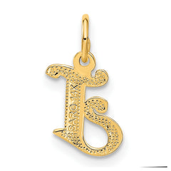 14k Letter J Initial Charm