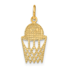 14k Basketball in Net Charm