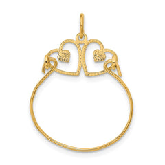14k Heart Charm Holder