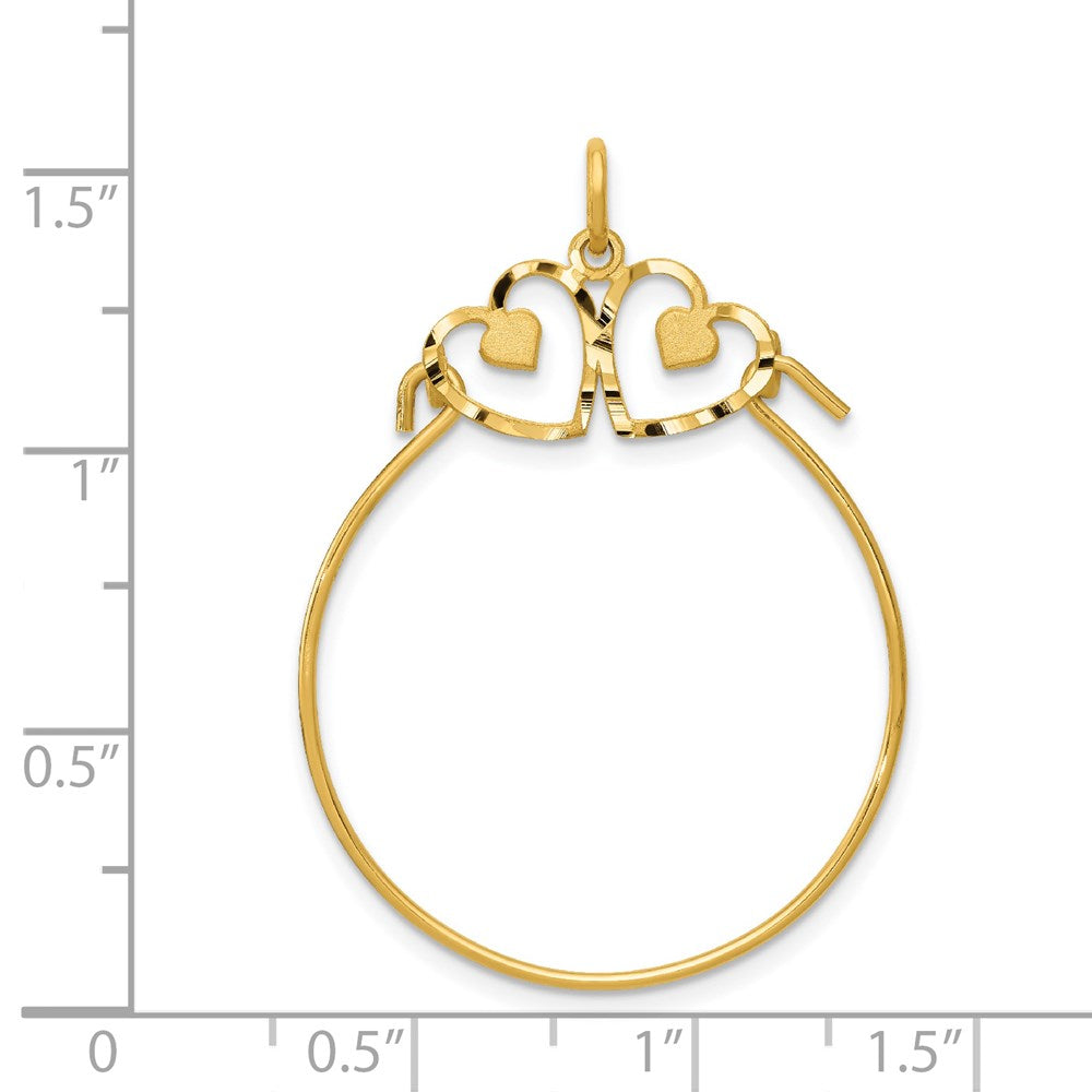 14k Heart Charm Holder