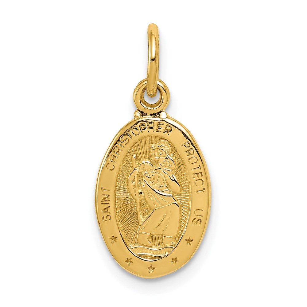 14k Saint Christopher Medal Charm - 5
