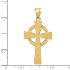 14k Celtic Cross Pendant - 11