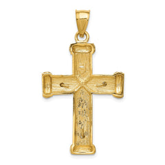 14k Two-tone Crucifix Pendant - 5