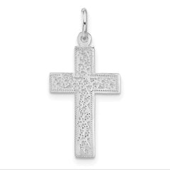 14k White Gold Cross Charm