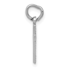 14k White Gold Cross Charm - 4
