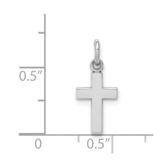 14k White Gold Cross Charm - 4