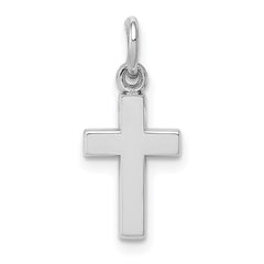 14k White Gold Cross Charm - 4
