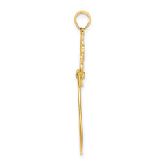 14K Fleur de Lis Scroll Framed Charm Holder