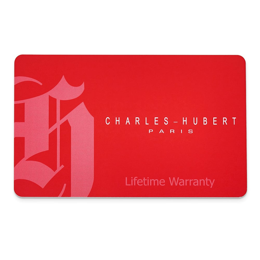 Charles Hubert Chrome-finish Stripe Design Pocket Watch