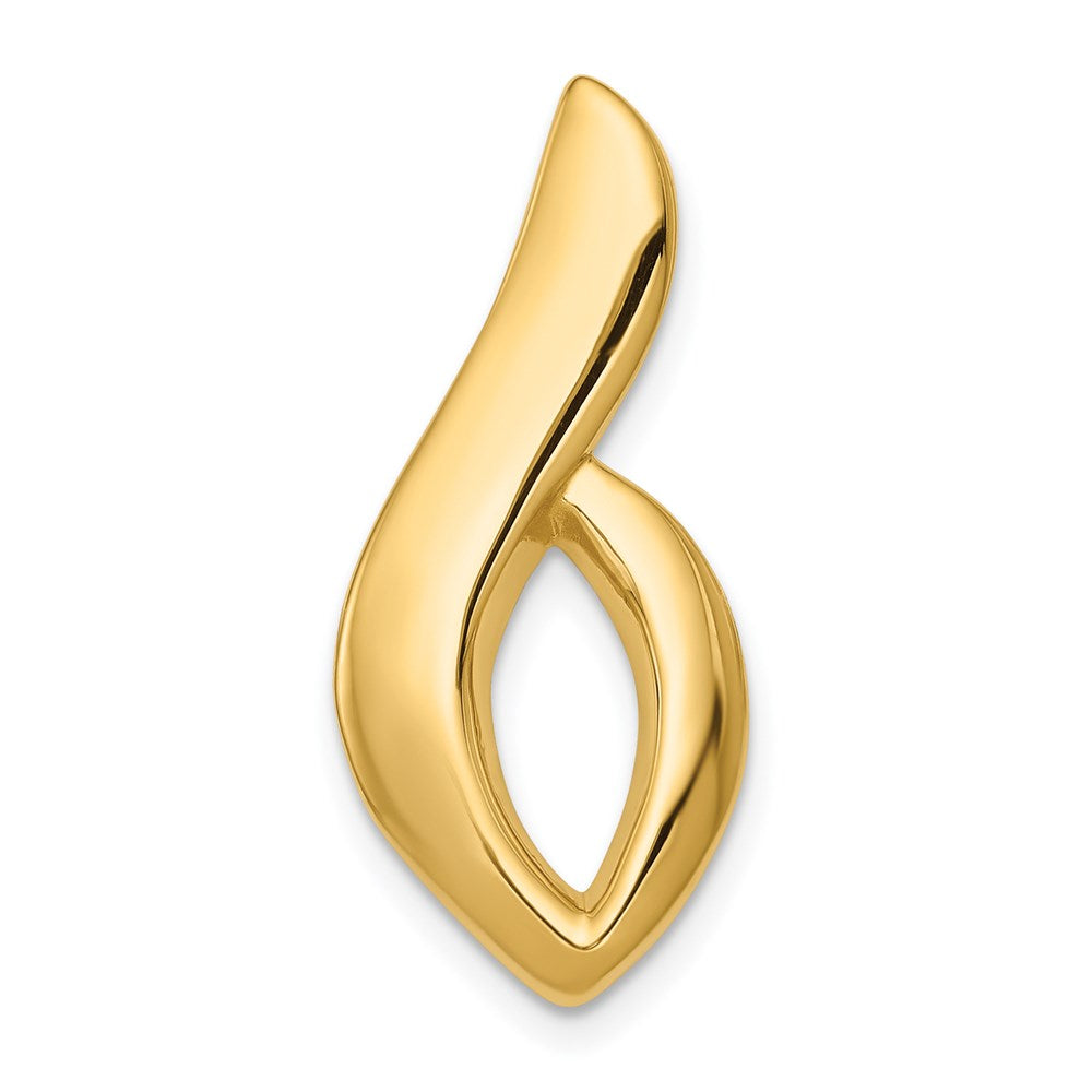 14K Polished Slide Fits up to 6mm Regular/8mm Fancy or Reversible Omega - 2