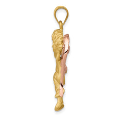 14k Two-tone Angel Pendant