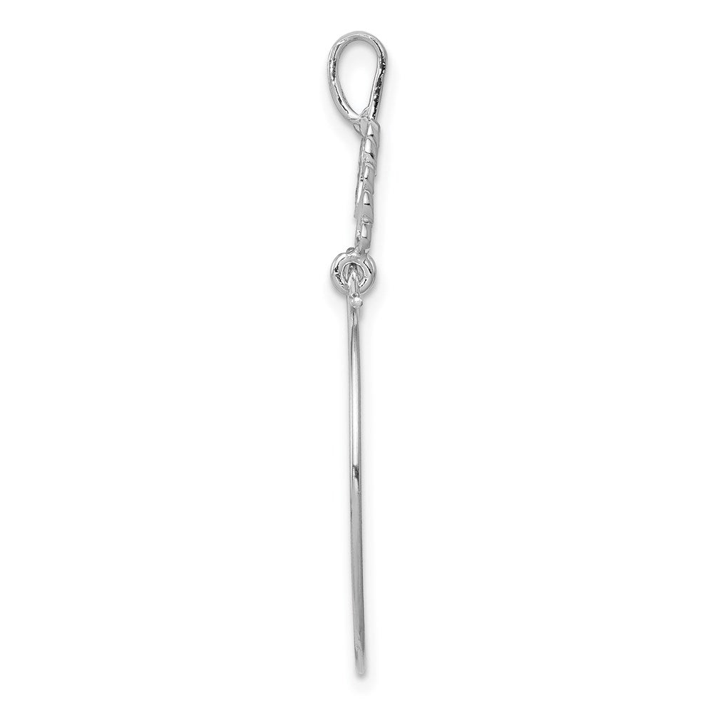 14k White Gold Polished 5-Heart Charm Holder