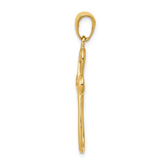 14k Polished Cross Pendant - 26