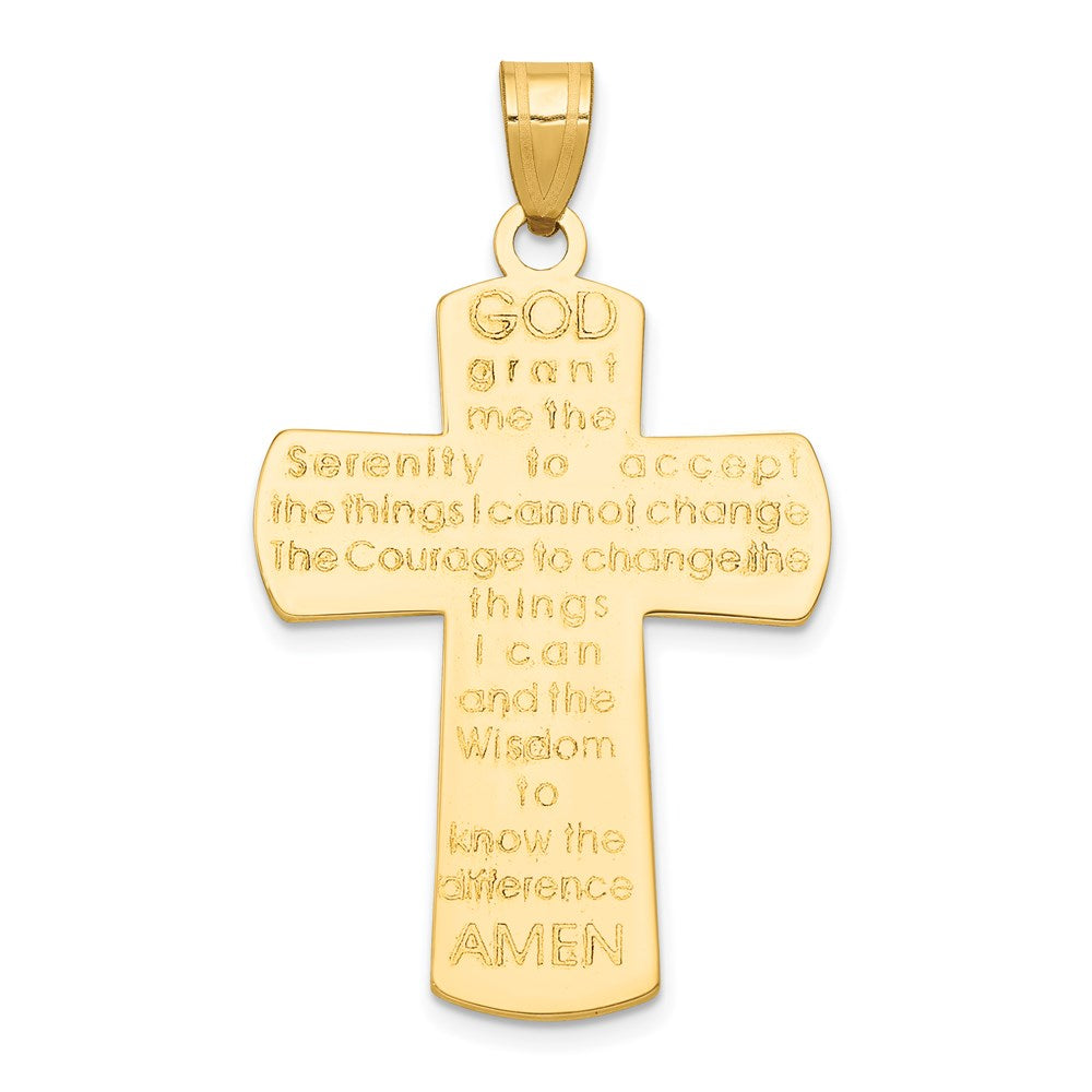 14k Cross Pendant w/Serenity Prayer on Back