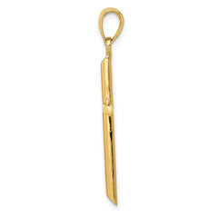 14k Polished Cross Pendant - 37