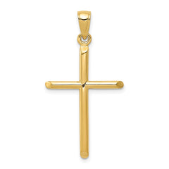 14k Polished Cross Pendant - 37