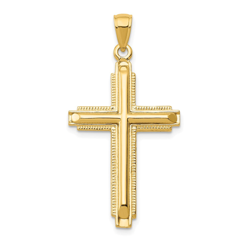 14k Polished Cross Pendant - 27