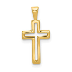 14k Cross Charm - 3