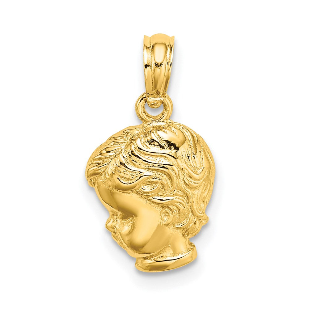 14k Boy Head Charm - 2