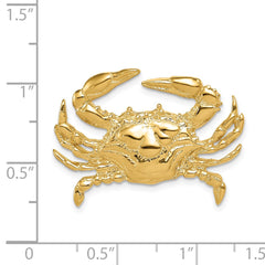 14k Blue Crab Slide