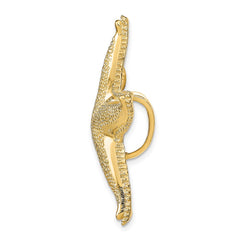 14K Textured Fits Up To 6mm and 8mm Starfish Slide