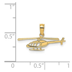 14k Helicopter Charm