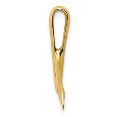 14k Whale Tail Chain Slide - 2