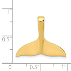 14k Whale Tail Chain Slide - 2