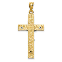 14k Two-tone INRI Crucifix Pendant - 7