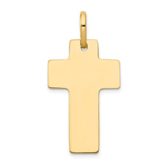 14k Polished Cross Charm - 11